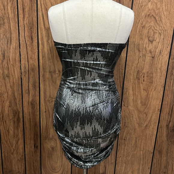 Strapless shiny Dress women’s Size Medium - Picture 4 of 6